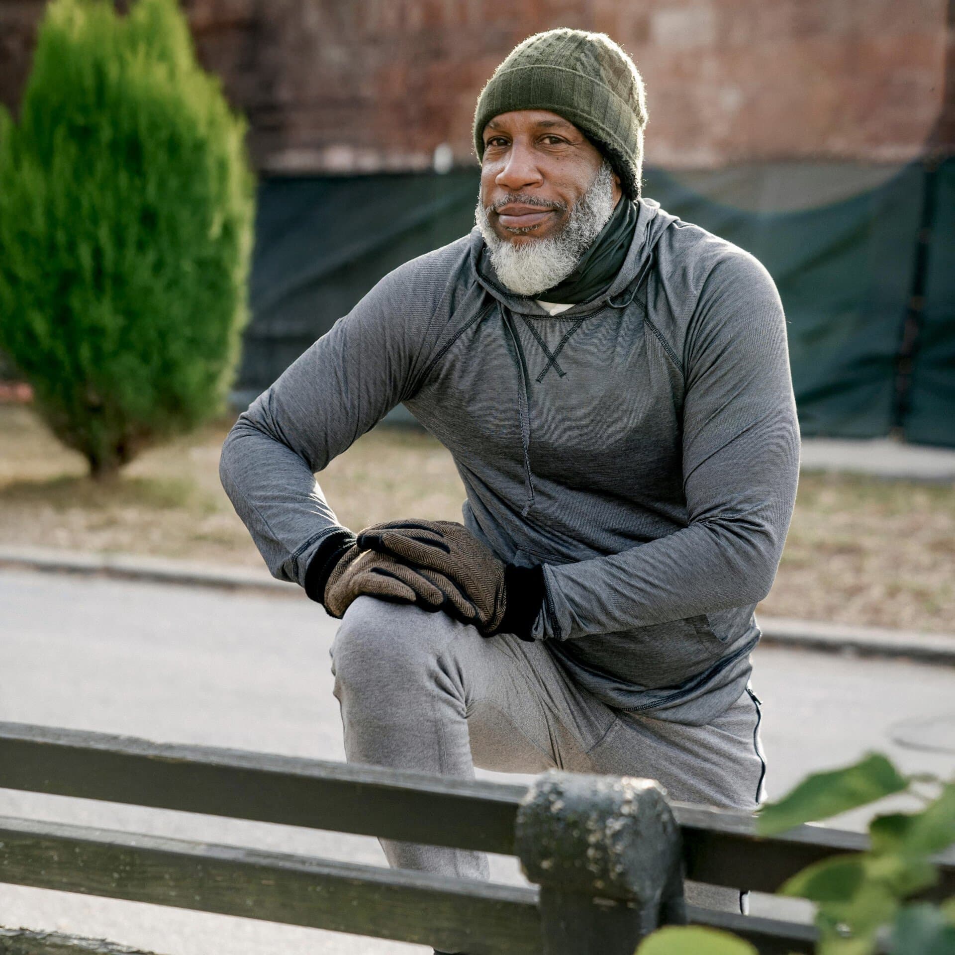 man som stretchar man som stretchar