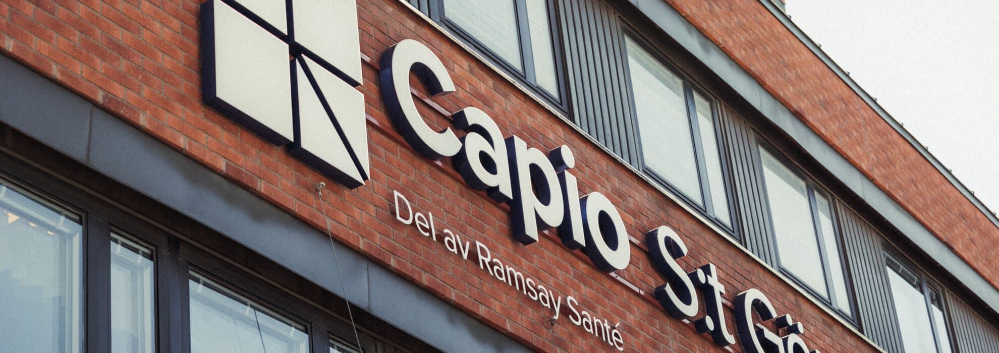Bild på fasadskylt Capio S:t Görans Sjukhus Bild på fasadskylt Capio S:t Görans Sjukhus
